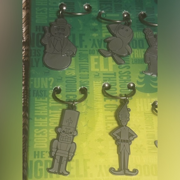 💥 $5 if bundled - ELF Wine Glass Charms 6 piece set New in Box - Picture 6 of 8